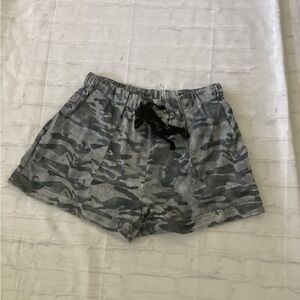 Gray Camouflage Cargo Shorts